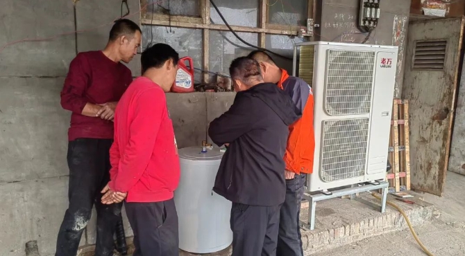 搶進度，趕工期 老萬集團加緊實施山西介休空氣源熱泵“煤改電”工程2